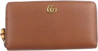 Gucci Tweedehands leren portemonnees - Heren - Vintage Accessoires - Bruin - ONE Size - Leer - Vintage