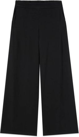 Oltre Wijde linnenmix broek - Dames - Wijde Broeken - Zwart - XS - Linnen - Broeken