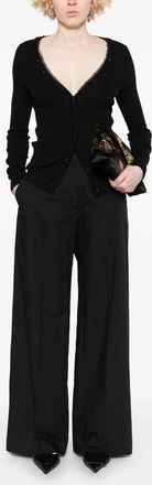 P.A.R.O.S.H. Womens Canyox Black Cotton Trousers - Size X-Small