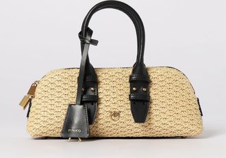 Pinko Borsa Escape Bag Horizontal Pinko in rafia e pelle
