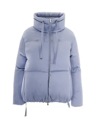 Herno Light Blue Mock Collar Jacket
