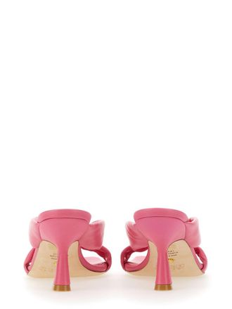 Stuart Weitzman Bow Leather Heel - Fuchsia