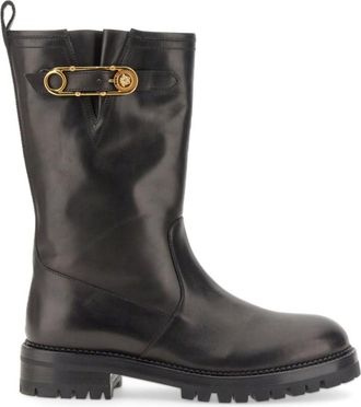 Versace Black Leather Boots
