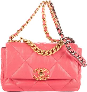 Chanel Borsa a spalla Classic 19 Flap piccola - Rosa
