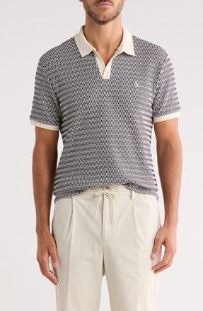 Original Penguin Crochet Stitch Johnny Collar Polo in Dark Sapphire at Nordstrom Rack, Size Xx-Large