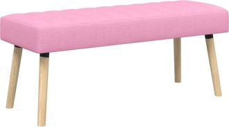 vidaXL Banco Con Tapizado En Canal Rosa 110 X 40 X 46 Cm Tela Vidaxl