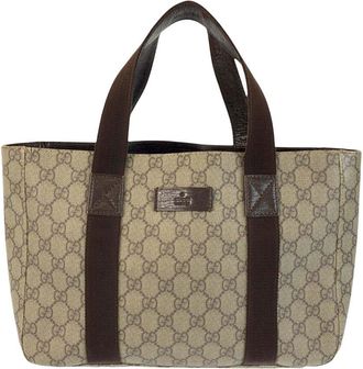 Gucci Brown Gg Supreme Canvas Tote (Authentic Pre-Loved)