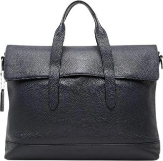 Coach Pre-owned Leren Aktetas - Dames - Vintage Handtas - Blauw - ONE Size - Leer - Vintage
