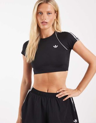 adidas adidas Originals Sport Superstar T-shirt corta nera-Nero
