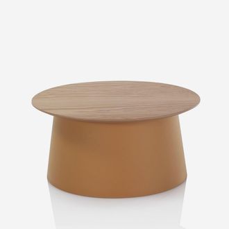 Aqa Tavolino Da Salotto Rotondo Con Piano In Mdf Marus B - Arancione