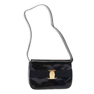 Ferragamo Pre-owned Shoulder Bags, female, Black, Size: ONE SIZE Pre-owned Shoulder Bag
