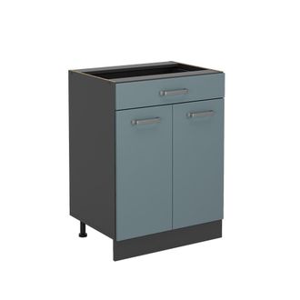 Vicco Mueble Bajo De Cocina R-line, Gris Azulado, 60 Cm Con Caj&oacute;n, Sin Encimera