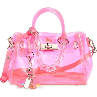 Steve Madden Gummy Mini Clear Jelly Tote in Pnk at Nordstrom Rack