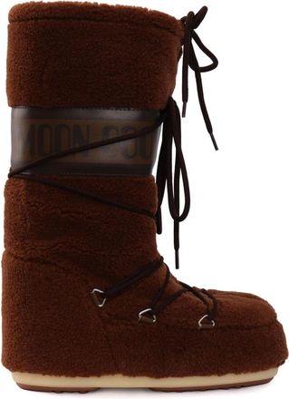 Moon Boot MB Icon Fleece Boot - Dames - Winterlaarzen - Bruin - 39 EU - Leer - Schoenen