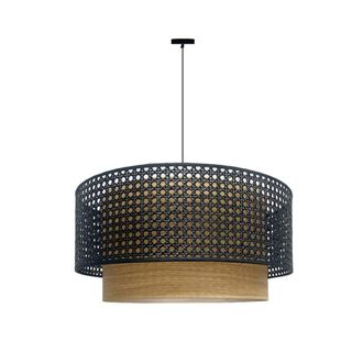 Wonderlamp L&aacute;mpara colgante, 1 luz, negro y rat&aacute;n