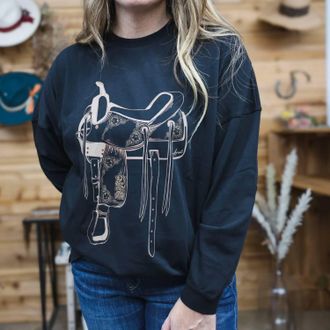 Ariat Oversized T-Shirt In Black Multi