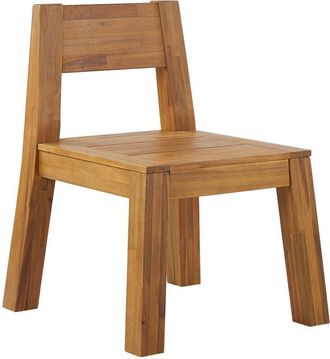 Beliani Beliani - Rustic Garden Dining Chair Indoor Outdoor Laminated Acacia Wood Livorno