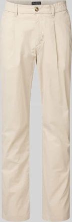 Marc O'Polo Tapered Fit Chino aus Baumwoll-Mix Model MOROT JOGGER in Beige, Größe 36/32