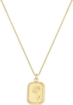 Set & Stones Audrey Birth Flower Pendant Necklace in Gold/november-Chrysanthemum at Nordstrom