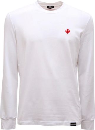 Dsquared2 Long Sleeve Tops, male, White, Size: M Maglia Underwear Long Sleeve