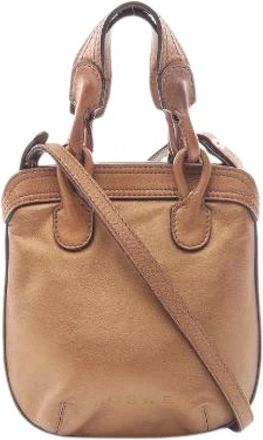 Loewe Pre-owned Fiesta Leather 2way Handbag - Dames - Vintage Mini Tas - Bruin - ONE Size - Leer - Vintage
