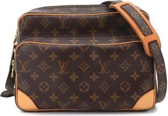 Louis Vuitton Vintage, unisex, Bruin, ONE Size, Leer, Pre-owned Monogram Schoudertas