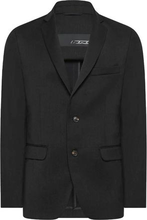 Roberto Ricci Design Wol op maat gemaakte V-hals blazer met voorzakken - Heren - Blazers - Zwart - XL - Wol - Jassen