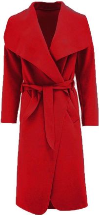 Generic New Ladies Kim Kardashian Inspired Oversized Waterfall Belted Coat Jacket