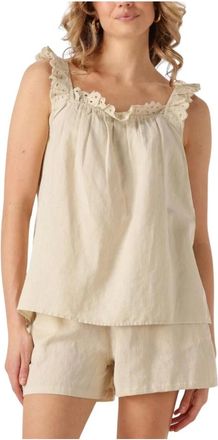 Notre-V Tops, Dames, Beige, S, Nv-Frankie Top