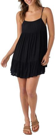 O'Neill Saltwater Rilee Cover-Up Minidress in Black at Nordstrom, Size Xx-Large