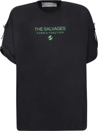 The Salvages Zwarte D-Ring T-shirt met Logo Print - Heren - T-shirts - Zwart - ONE Size - Katoen - Tops