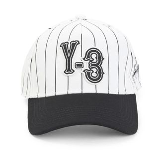 Yohji Yamamoto Caps, male, White, Size: ONE SIZE Pinstripe Cap