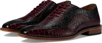 Stacy Adams Tallero Lace-Up Mens Lace Up Wing Tip Shoes Burgundy : 8.5 M, Leather