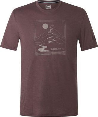 super.natural Trace Hill Tee Merinoshirt f&uuml;r Herren | braun/lila