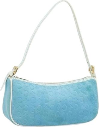 Celine Pre-owned Accessory Pouch - Dames - Vintage Schoudertas - Blauw - ONE Size - Leer - Vintage