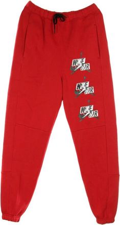 Nike Jordan Klassieke Rode Fleece Trainingsbroek - Heren - Trainingsbroeken - Rood - XL - Fitness