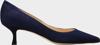 Manolo Blahnik Srila Suede Low-Heel Pump