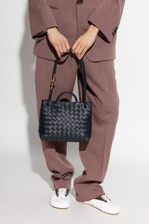 Bottega Veneta Small Andiamo Bag, Womens, Navy Blue
