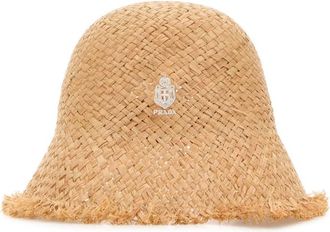 Prada Beige Logo Bucket Hat