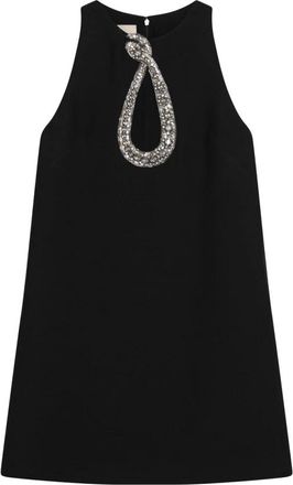 Valentino Garavani Crepe Couture Mini Jurk - Dames - Korte kleedjes - Zwart - S - Wol - Kleedjes