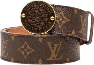 Louis Vuitton Pre-owned Belts, female, Brown, Size: ONE SIZE Pre-owned Fabric Belt