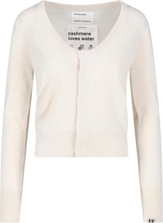 Extreme Cashmere Cream Dorothea Round-Neck Cashmere Zip Cardigan