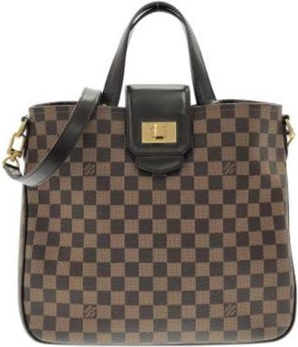 Louis Vuitton Pre-owned Canvas Handbag - Dames - Vintage Handtas - Bruin - ONE Size - Vintage
