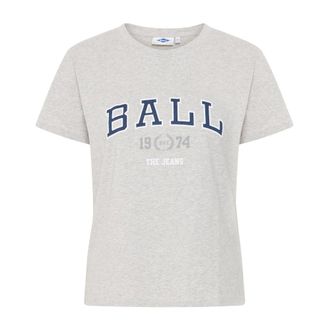 Ball T-Shirts, female, Gray, XS, Grey Melange T-Shirt Top Model