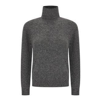 Fabiana Filippi Dolcevita in Maglia Fine con Micro Paillettes - - Knitwear - Donna - Grigio - S