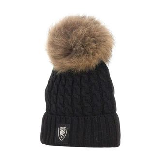 Blauer Marotta kabelgebreide muts - Dames - Accessoires - Zwart - Maat: ONE Size Wol