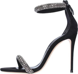 Casadei Scarlet Stratosphere Su&egrave;de Sandalen - Dames - Sandalen met hakken - Zwart - 37 EU - Su&egrave;de - Schoenen