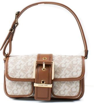 Michael Kors Beige Canvas Shoulder Womens Bag