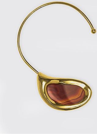Panconesi Collana Dusk in ottone placcato oro 18 kt con agata rossa incastonata