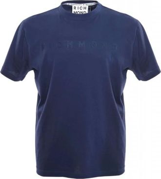 John Richmond Heren, Tops, Blauw, Maat: XL Katoen